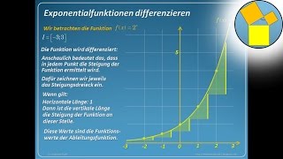 Exponentialfunktionen ableiten 1  Analysis  Rueff [upl. by Jessie]