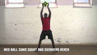 Med Ball Sumo Squat and Overhead Reach  Own the Front of the Net  Nike Hockey Training [upl. by Soinotna41]