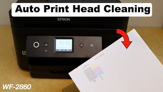 Epson WF2860 Printhead Cleaning Auto Method [upl. by Eeloj]