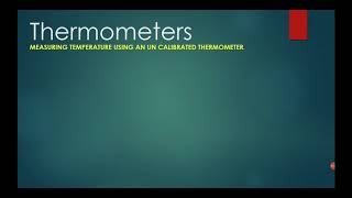 Temperature from an uncalibrated thermometer by tr Taban [upl. by Steinman]