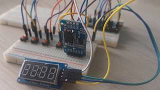 Timer Clock  Arduino Nano  Displays 7 Segments  Settable with buttons [upl. by Starkey]