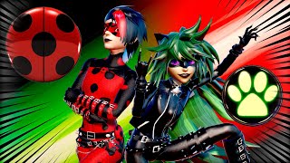 Miraculous Ladybug MULTIVERSE Shadybug amp Claw Noir GENDERBEND transformation DUET [upl. by Tricia]