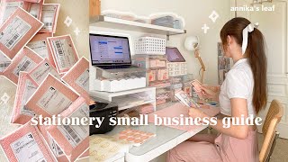 SMALL BUSINESS GUIDE 🖇️📦 aesthetic stationery shop desk tour how i pack orders supplies amp apps [upl. by Dulcy]