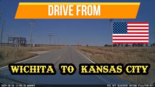 309 🇺🇸Drive from Wichita to Kansas City  USA 🇺🇸 [upl. by Zischke464]