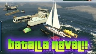 GTA V Online  Mapa Brutal 4 Batalla Naval  2 Bases en el mar [upl. by Ylaek738]