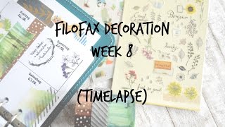 Filofax Decoration Week 8  Plan with me Timelapse [upl. by Ovida]