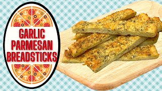 EASY GARLIC PARMESAN BREADSTICKS [upl. by Nwahsuq973]