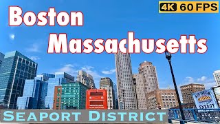 Boston Massachusetts Seaport District 4K [upl. by Otrebron]