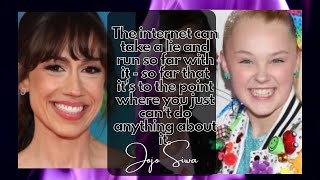 Jojo Siwa defended Colleen Ballinger quotThe internet can take a lie and run so far with itquot [upl. by Worrad]