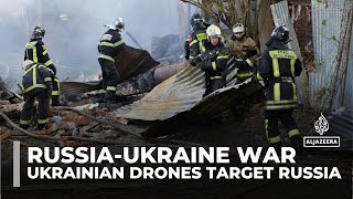 Russia and Ukraine trade biggest drone attacks of conflict [upl. by Fitalludba]