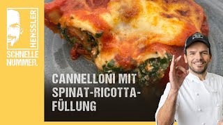 Schnelles Cannelloni mit SpinatRicottaFüllung Rezept von Steffen Henssler [upl. by Arodoeht]