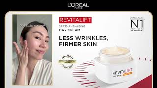 See Firmer Skin Lesser Wrinkles  LOreal Paris Revitalift Day Cream [upl. by Odericus]