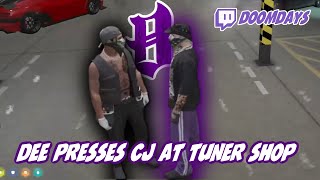 Dee presses Balla prospect CJ at the tuner shop for taking phone call │ NoPixel 40 [upl. by Meakem239]