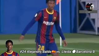 Alejandro Balde vs Lleida ● Barcelona B [upl. by Naghem]