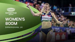 Keely Hodgkinson runs 15720 to smash British record  World Indoor Tour Birmingham 2022 [upl. by Xaviera]