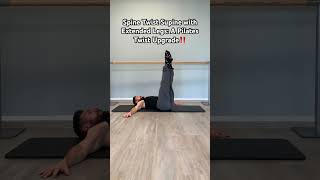 Spine Twist Supine with Extended Legs A Pilates Twist Upgrade corechallenge [upl. by Ailongam]