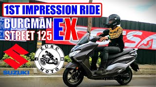 Suzuki Burgman Street 125 EX  Test Ride Review [upl. by Picardi293]