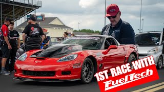 First Race On FuelTech 2000HP Procharged C6 Z06 [upl. by Ateloiv]