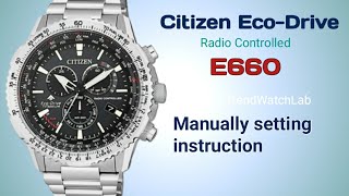 Citizen EcoDrive E660 setting instruction  TrendWatchLab [upl. by Ketchan]