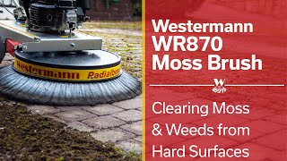 Westermann Honda Moss Brush  Clearing Weeds and Moss from Hard Surfaces [upl. by Jock]