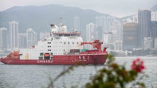 Le briseglace chinois Xuelong 2 termine sa visite à Hong Kong [upl. by Rosenkranz]