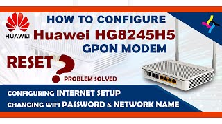 how to configure Huawei EchoLife HG8245H5 GPON modem internet amp WIFI configuration Andmtatube [upl. by Adeys]