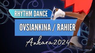 Alisa OVSIANKINA  Maximilien RAHIER FRA  Junior Ice Dance Rhythm Dance  Ankara 2024 [upl. by Wattenberg]