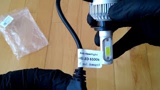 Unboxing amp Review NEW H7 LED Car Headlight 200W 20000LM 6000K Bulbs COB White [upl. by Norrad]