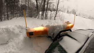 Snow Plowing Driveways During 3 Day Snow Storm CanAm Defender [upl. by Blisse]