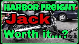 Harbor Freight motorcycle jack use and follow up review Vlog 230 [upl. by Olfe]