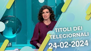 Titoli dei telegiornali del 24022024 [upl. by Dow244]