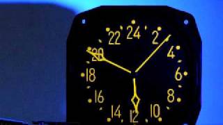 Waltham 8 Day Aircraft Clock UV Light amp Sound [upl. by Akital221]