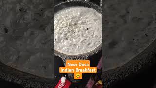 Neer Dosa Indian Breakfast 3k🍳☕🍞 😋neer dosaindian breakfast indiaviralvideo [upl. by Yorick733]