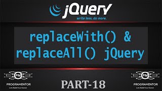 18  ReplaceWith amp ReplaceAll Methods jQuery  jQuery ReplaceWith  jQuery ReplaceAll HindiUrdu [upl. by Einafpets969]