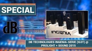 dB Technologies IngeniaSerie IG3T I Prolight  Sound 2015 [upl. by Assille699]