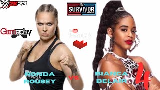 Ronda Rousey vs Bianca Belair 4  Survivor Series  WWE2K23 Gameplay rondarousey biancabelair [upl. by Ashly]