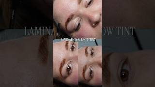 BROW LAMI amp TINT 👼🏼 brows beautyhacks browlamination browtint [upl. by Yelkao135]