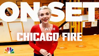 Set Tour with Kara Killmer  Chicago Fire [upl. by Drawets]