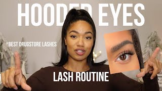 THE BEST HOODED EYE LASH ROUTINE  BEST LASHES FOR HOODED EYES [upl. by Shippee825]