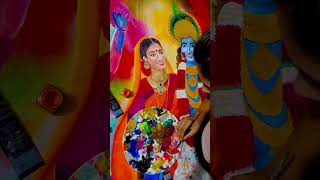 Vo krishna hai music song viral radhakrishnapainting radha krishna kanha artist [upl. by Crystie408]