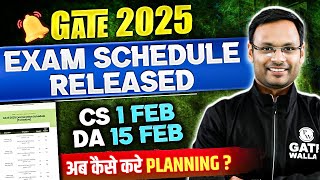 GATE 2025 Exam Schedule Released  GATE Computer Science amp DA Exam Date  GATE 2025 Preparation Tips [upl. by Sula779]