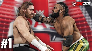 DEBUTO y LE ROBO EL TÍTULO a SAMI ZAYN WWE 2K23 MyRise PARTE 1 [upl. by Volpe]