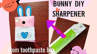 Toothpaste box craft  Bunny DIY Sharpener  Best out of Waste [upl. by Aynom273]