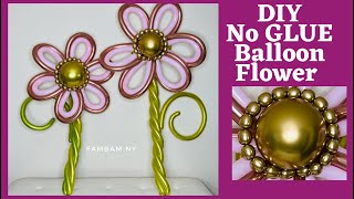 No glue Balloon Flower Spring and Summer Balloon TutorialBalloon Decor [upl. by Cassondra]