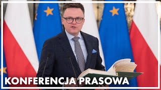 Konferencja prasowa Marszałka Sejmu [upl. by Yelhsa]