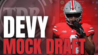 2024 Devy Mock Draft  5 Rounds Player Spotlights Devy Trades  Dynasty Fantasy Football 2024 [upl. by Avilo]