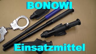 BONOWI EinsatzmittelBonowi EinsatzstockBonowi EKABonowi handcuffsAbwehrstockTeleskopschlagstock [upl. by Ferguson]