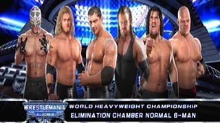 WWE SVR 2008 Elimination Chamber Match World Heavyweight Championship [upl. by Suoirad]