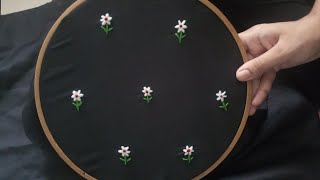 All over Hand Embroidery design tutorial  Easy simple all over stitches [upl. by Enner]