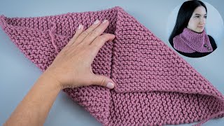 A warm knitted snood is so simple  a tutorial for beginners [upl. by Lamej285]